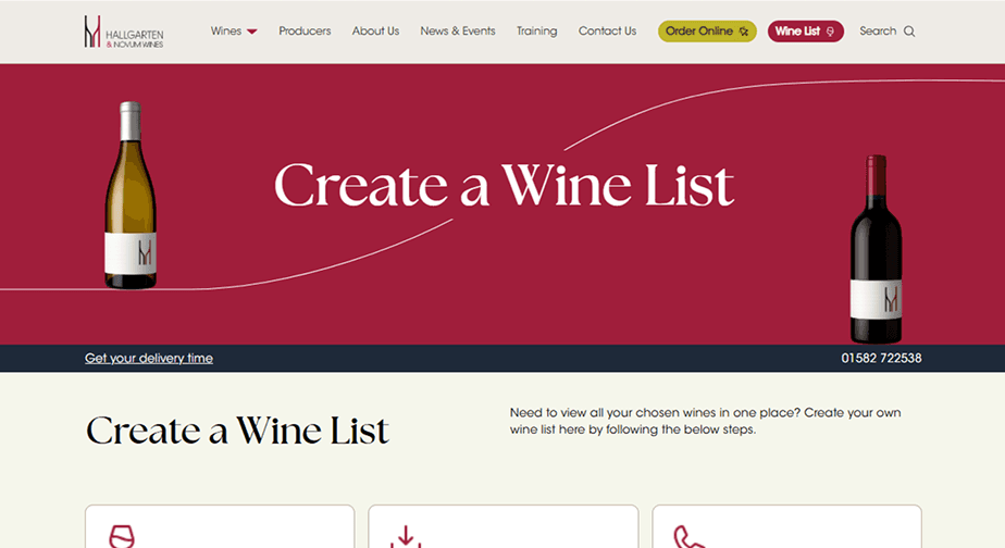 Hallgarten Wine List